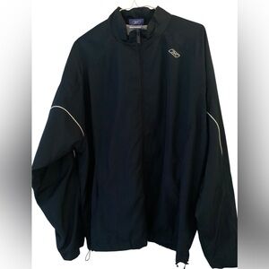 Reebok zip up Athletic Men’s Medium Navy jacket With Pockets
